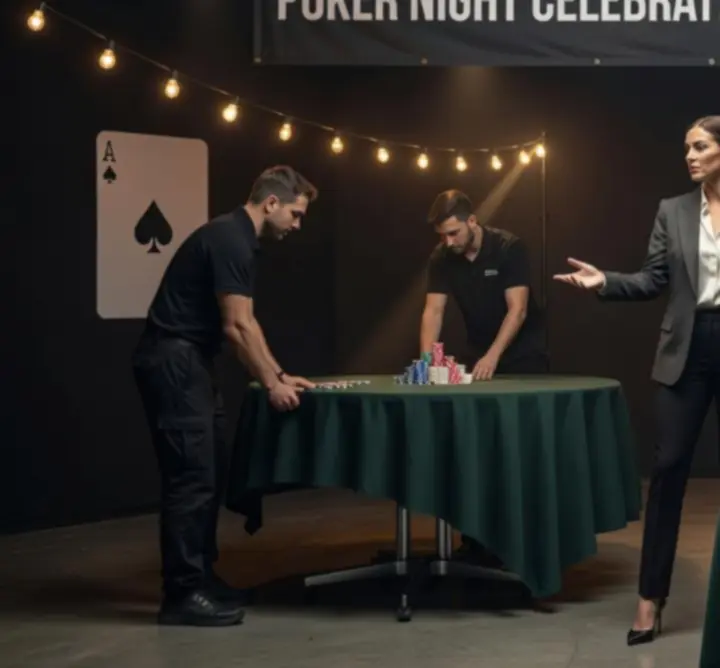 Event manager Nocny Scena Hub nadzorujący przygotowania zespołu do eleganckiego wydarzenia