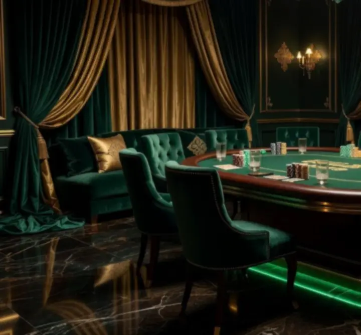Dekoracje tematyczne w stylu kasyna na wieczór pokerowy